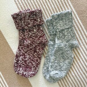 Cozy Marled Knit Socks Set